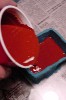 Pouring the Silicone RTV into the Mold Box for Side 1 of the Imperial Disk Mold